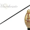 New Il Marchesato Masterpiece handmade bastone da passeggio con cristalli e perle