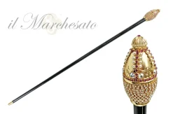 New Il Marchesato Masterpiece handmade bastone da passeggio con cristalli e perle