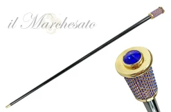 Clearance Il Marchesato Meraviglioso bastone da passeggio per cerimonia con cristalli zaffiro