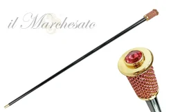 Hot Il Marchesato Meraviglioso bastone da passeggio per cerimonia con cristalli rosa