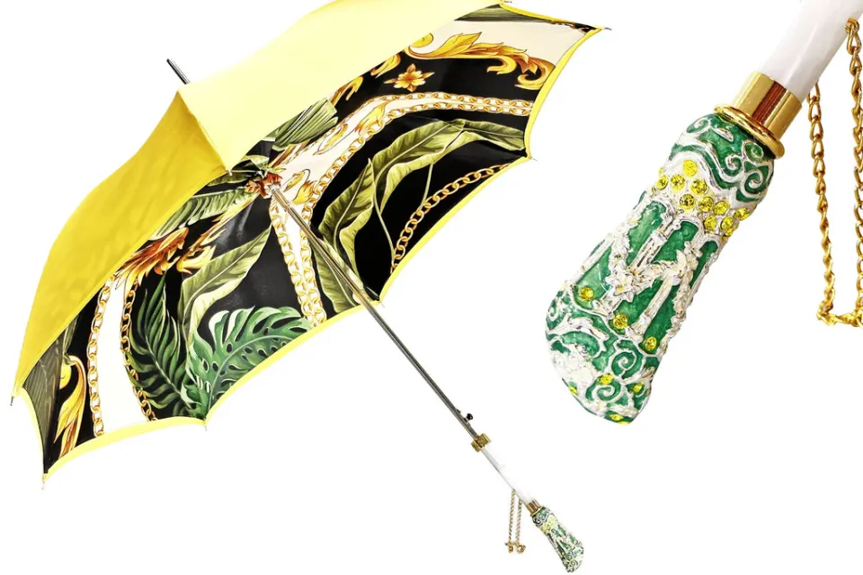 Online Il Marchesato Meraviglioso ombrello oro giallo dal design esclusivo