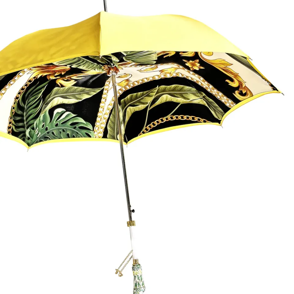 Online Il Marchesato Meraviglioso ombrello oro giallo dal design esclusivo