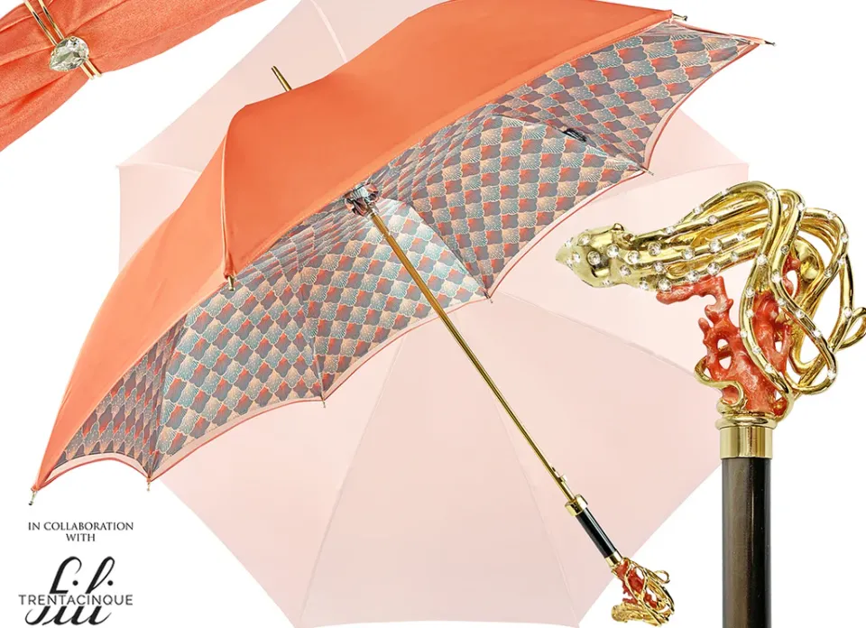 Best Il Marchesato Meraviglioso polpo dorato con cristalli e design "35fili"