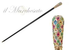 Hot Il Marchesato MILORD WAKING SHOT - Manopola dipinta a mano con cristalli multicolore
