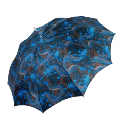 Best Il Marchesato Mythical Dragon Umbrella – Silver-Plated Handle & Oriental Blue design