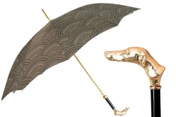 Fashion Il Marchesato Noble Hound: Decorated Umbrella with Gold-Plated Greyhound Handle
