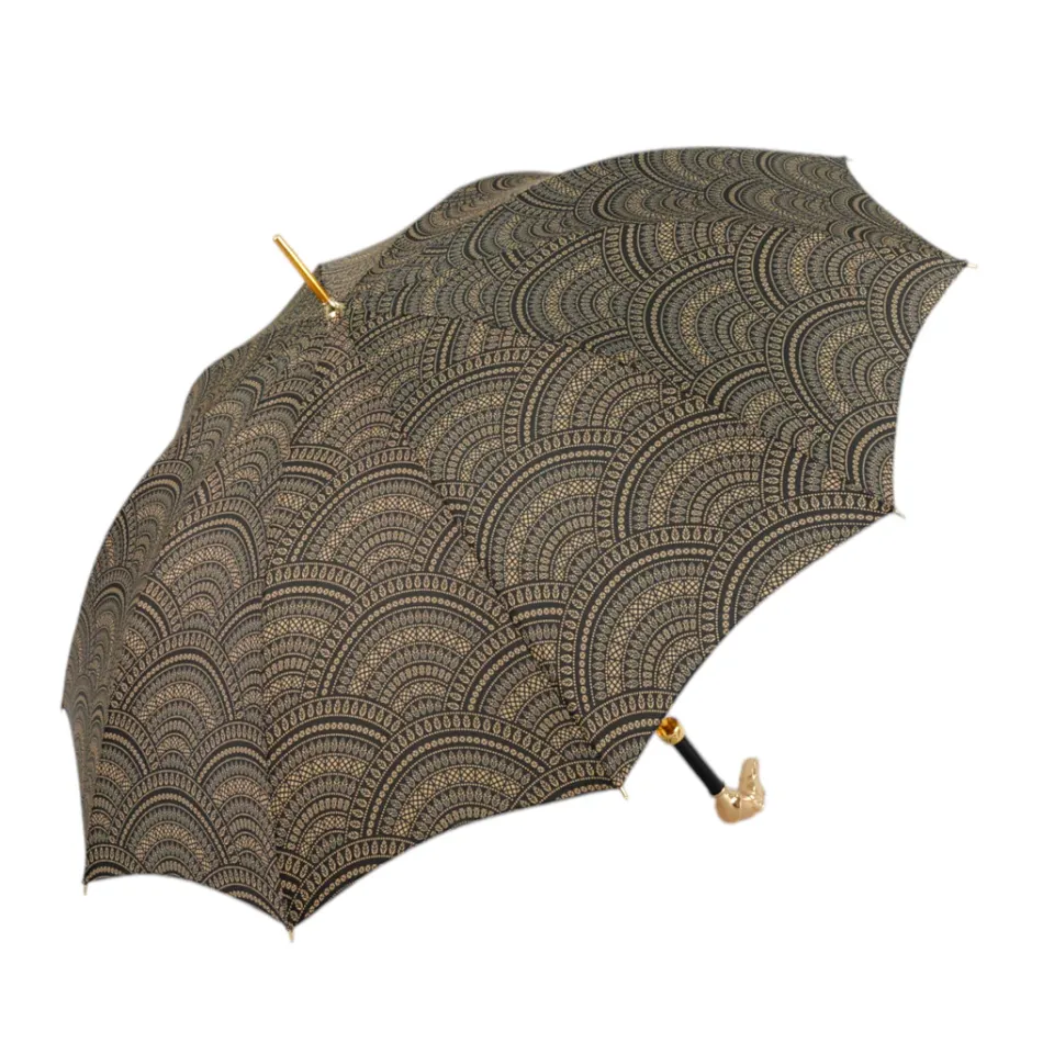 Fashion Il Marchesato Noble Hound: Decorated Umbrella with Gold-Plated Greyhound Handle