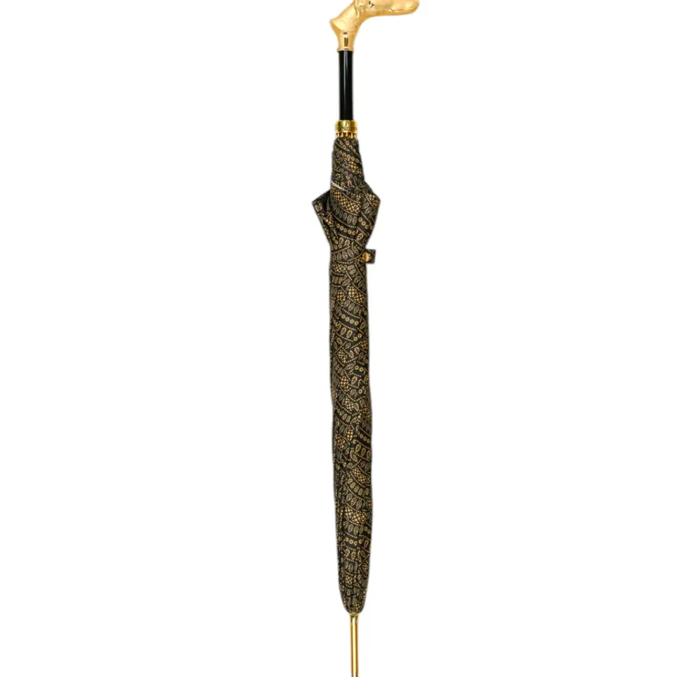Fashion Il Marchesato Noble Hound: Decorated Umbrella with Gold-Plated Greyhound Handle