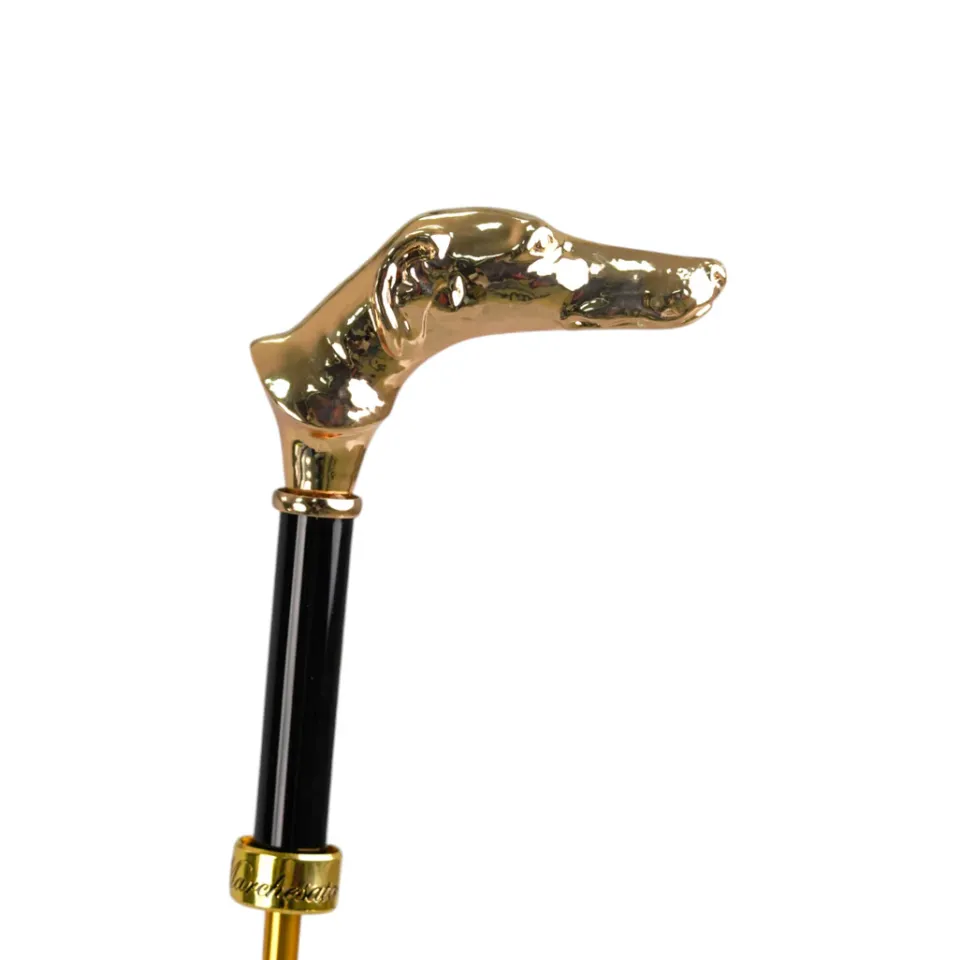 Fashion Il Marchesato Noble Hound: Decorated Umbrella with Gold-Plated Greyhound Handle