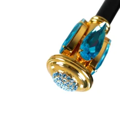 Fashion Il Marchesato Oceanic Elegance: Exclusive Walking stick with Aquamarine Teardrop Cry