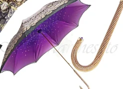 Best Il Marchesato Ombrelli in tessuto doppio fatto a mano da donna di lusso Incredibili ombrelli con cristalli alla moda italiana