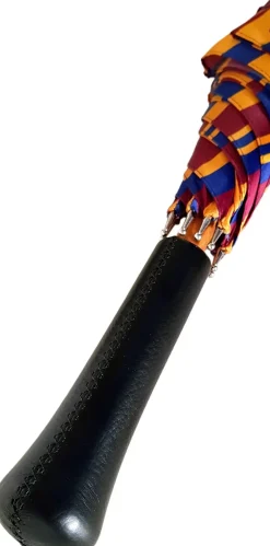 Outlet Il Marchesato Ombrello a strisce multicolore realizzato a mano