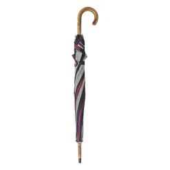 Hot Il Marchesato Ombrello a strisce multicolore - maniglia naturale di faggio