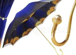 Clearance Il Marchesato Ombrello alla moda finito in un lussuoso Raso blu