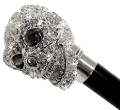 Best Il Marchesato Ombrello artigianale di lusso con teschio tempestato di Swarovski