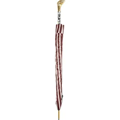 Discount Il Marchesato Ombrello automatico con manico cane da punta placcato oro 24K