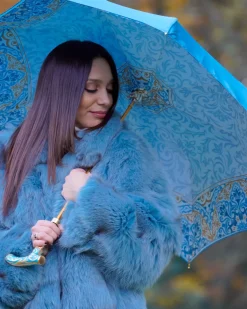 Sale Il Marchesato Ombrello azzurro fine ed elegante