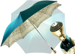 Best Il Marchesato Ombrello barocco turchese con Impugnatura Mylord