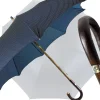 New Il Marchesato Ombrello Blu e azzurro elegante con Legno di Castagno Naturale curvato