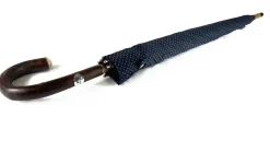 New Il Marchesato Ombrello Blu e azzurro elegante con Legno di Castagno Naturale curvato