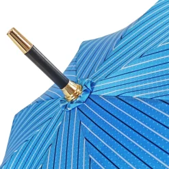Outlet Il Marchesato Ombrello blu in legno di faggio nero