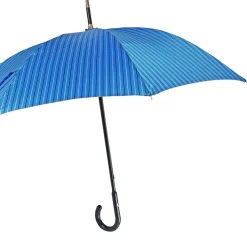 Outlet Il Marchesato Ombrello blu in legno di faggio nero