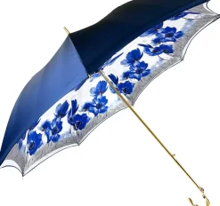 Clearance Il Marchesato Ombrello blu scuro sfumato con Fiori