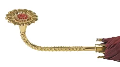 Discount Il Marchesato Ombrello Bordeaux cangiante con interno fantasia pizzo