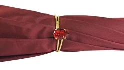 Discount Il Marchesato Ombrello Bordeaux cangiante con interno fantasia pizzo