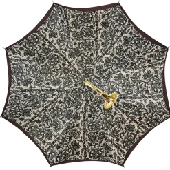 Discount Il Marchesato Ombrello Bordeaux cangiante con interno fantasia pizzo