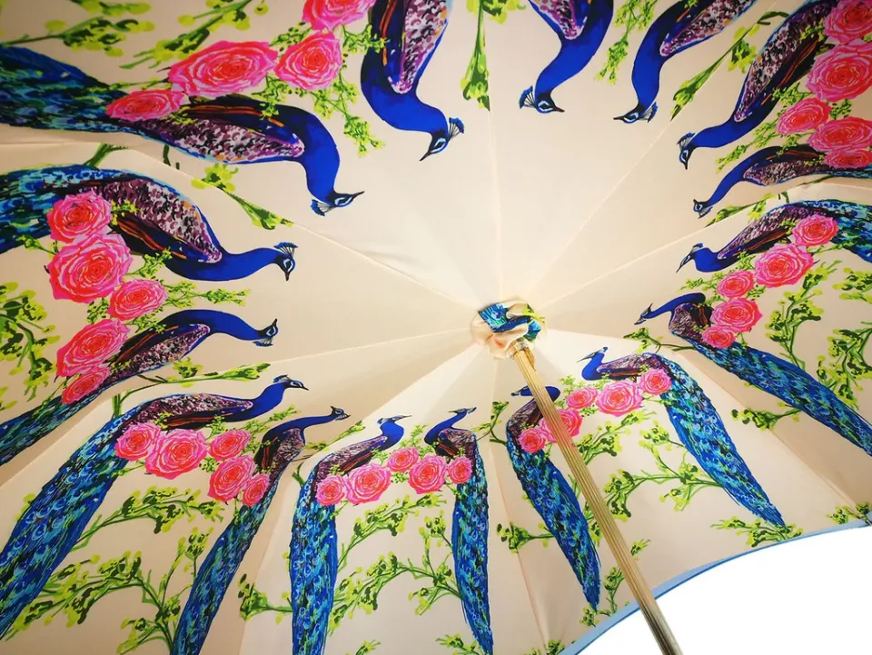 Online Il Marchesato Ombrello Cigno Incredibile Smaltato Su placcatura Oro 24K