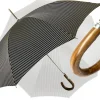 Discount Il Marchesato Ombrello classico a righe in bianco e nero