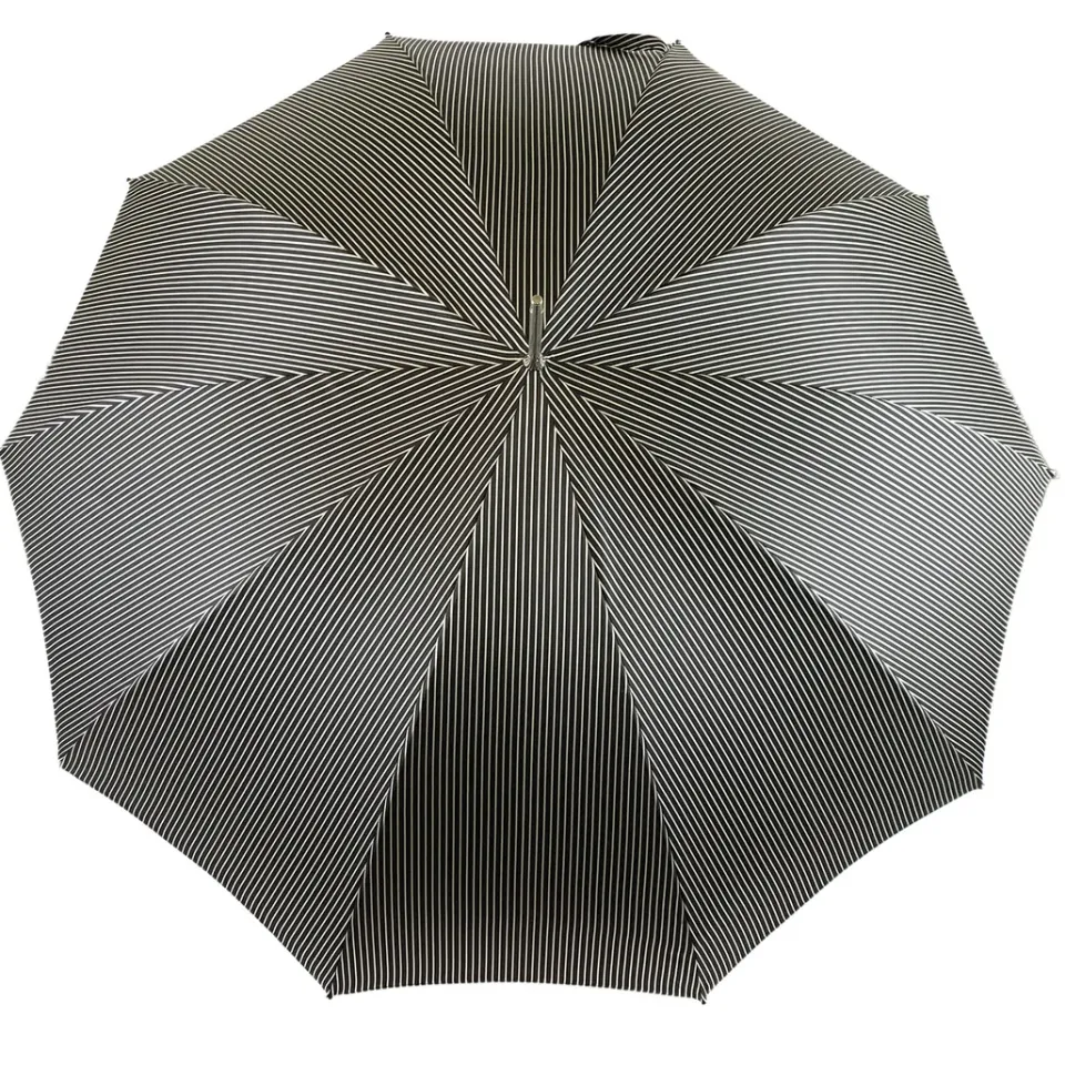 Discount Il Marchesato Ombrello classico a righe in bianco e nero