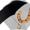 Clearance Il Marchesato Ombrello classico da uomo nero - Manico in legno Bamboo