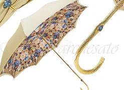 New Il Marchesato Ombrello Classico ed estroverso da donna - Fiori blu