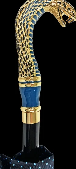 Clearance Il Marchesato Ombrello con cobra dorato 24K e Smaltato