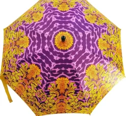 Online Il Marchesato Ombrello con fantasia leopardata fucsia e corone dorate