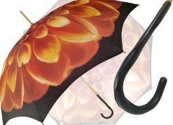 Outlet Il Marchesato Ombrello con fiore astratto bronzo - Superlight