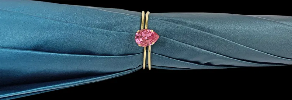Best Il Marchesato Ombrello con impugnatura pavone e cristalli smeraldo