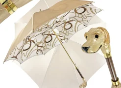 Discount Il Marchesato Ombrello con impugnatura pavone e cristalli smeraldo