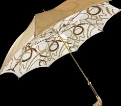 Discount Il Marchesato Ombrello con impugnatura pavone e cristalli smeraldo