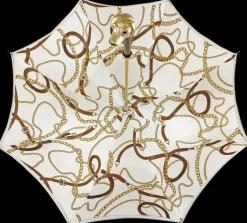 Discount Il Marchesato Ombrello con impugnatura pavone e cristalli smeraldo