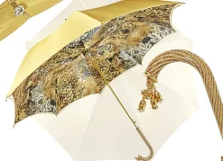 Fashion Il Marchesato Ombrello con impugnatura pavone e cristalli smeraldo