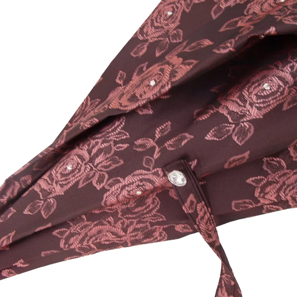 Outlet Il Marchesato Ombrello con rose Rosa e cristalli Swarovski