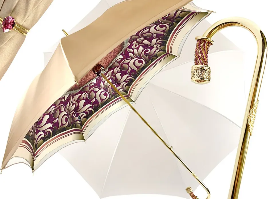 Hot Il Marchesato Ombrello crema fatto a mano - Design astratto