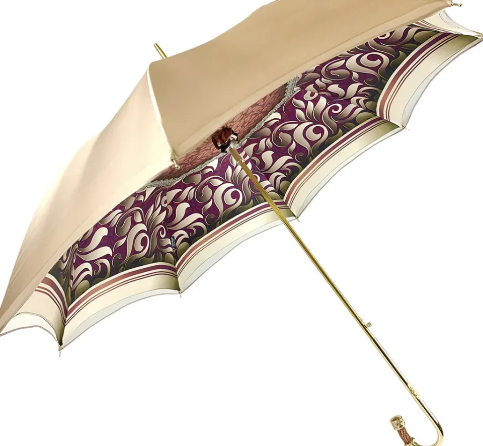 Hot Il Marchesato Ombrello crema fatto a mano - Design astratto