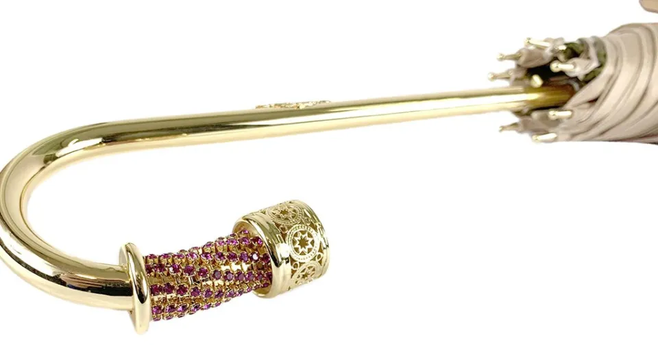 Hot Il Marchesato Ombrello crema fatto a mano - Design astratto