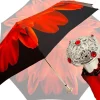 Outlet Il Marchesato Ombrello da donna Fiore petali rossi