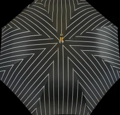 Discount Il Marchesato Ombrello da uomo classico a righe - Tessuto interno in raso giallo