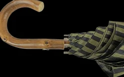 New Il Marchesato Ombrello da uomo classico a righe - Tessuto interno in raso giallo